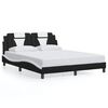 vidaXL fekete &eacute;s feh&eacute;r műbőr &aacute;gykeret Viana matrac n&eacute;lk&uuml;l 152x203 cm