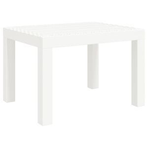 vidaXL feh&eacute;r PP kerti asztal 59 x 47 x 40 cm