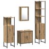 vidaXL F&uuml;rdőszoba b&uacute;tor szett 4 db Barna 33 x 33 x 185,5 cm Szerelt fa