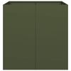 vidaXL ültetvény olívazöld 80x80x80 cm acél