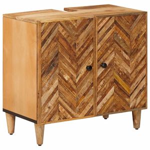 vidaXL Mosd&oacute;kagyl&oacute; szekr&eacute;ny Barna 62 x 33 x 58 cm T&ouml;m&ouml;r Mang&oacute;f&aacute;t