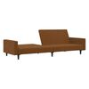 vidaXL k&eacute;tszem&eacute;lyes barna b&aacute;rsony kanap&eacute;&aacute;gy