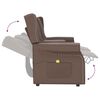vidaXL 2 szem&eacute;lyes f&eacute;nyes barna műbőr massz&aacute;zsfotel poh&aacute;rtart&oacute;val