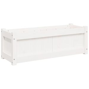 vidaXL feh&eacute;r t&ouml;m&ouml;r fenyő kerti vir&aacute;gl&aacute;da 90x31x31 cm