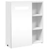 vidaXL feh&eacute;r t&uuml;kr&ouml;s f&uuml;rdőszobaszekr&eacute;ny LED-del 45 x 13 x 52 cm