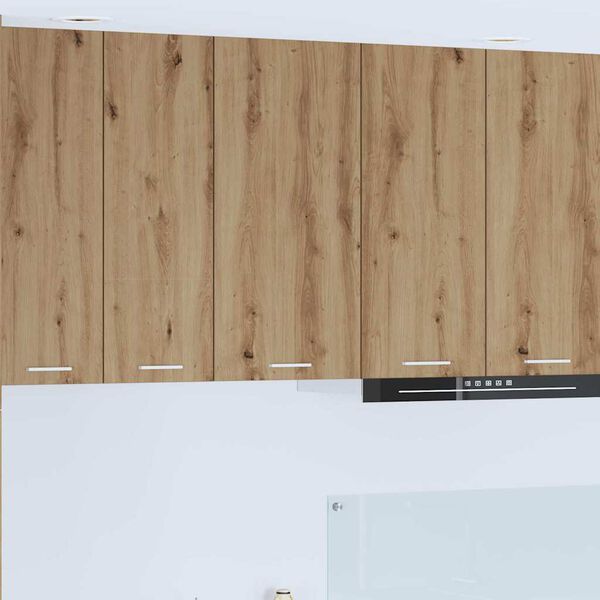 vidaXL F&uuml;ggő szekr&eacute;ny Artisan t&ouml;lgy &eacute;s feh&eacute;r 40 x 31 x 80 cm Faanyag