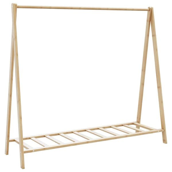 vidaXL bambusz ruha&aacute;llv&aacute;ny polcokkal 106 x 34 x 102 cm