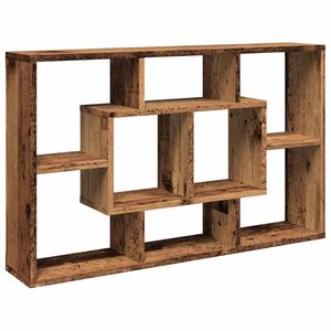 vidaXL antik fa szerelt fa fali polc 85 x 16 x 52,5 cm
