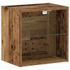 vidaXL F&uuml;ggő polc LED vil&aacute;g&iacute;t&aacute;ssal Barna 40 x 28,5 x 40 cm Faanyag