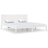 vidaXL Super King feh&eacute;r t&ouml;m&ouml;r fa &aacute;gykeret 180 x 200 cm