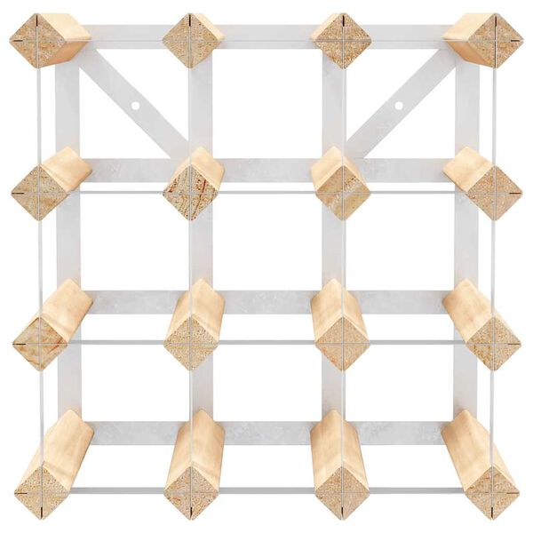 vidaXL t&ouml;m&ouml;r fenyőfa bortart&oacute; &aacute;llv&aacute;ny 12 palackhoz