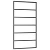 vidaXL ESG üveg és alumínium tolóajtó fémszerelvény-szettel 102x205 cm
