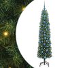 vidaXL Mű kar&aacute;csonyfa 300 LED-del Z&ouml;ld 180 cm PVC, ac&eacute;l &eacute;s műanyag