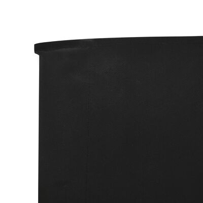vidaXL fekete szövet 3-paneles szélfogó 400 x 160 cm
