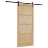 vidaXL Cs&uacute;sz&oacute; ajt&oacute; 93 x 211 cm Szerelt Fa Term&eacute;szetes &eacute;s Fekete