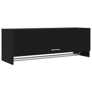 vidaXL fekete szerelt fa ruh&aacute;sszekr&eacute;ny 100 x 32,5 x 35 cm