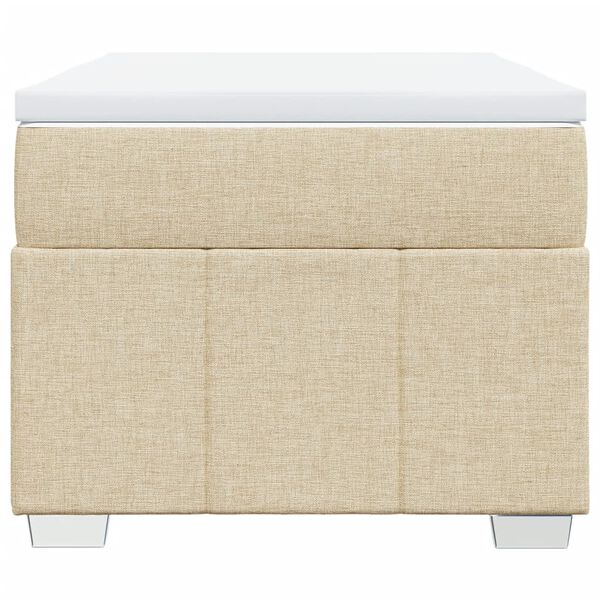 vidaXL kr&eacute;msz&iacute;nű sz&ouml;vet rug&oacute;s &aacute;gy matraccal 90 x 200 cm