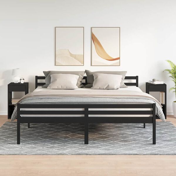 vidaXL &eacute;jjeliszekr&eacute;nyek fi&oacute;kos 2 db fekete t&ouml;lgy 35x34x66,5 cm