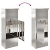 vidaXL Csomagz&aacute;r&oacute; doboz Ez&uuml;st 44,5 x 29 x 110,5 cm Rozsdamentes ac&eacute;l