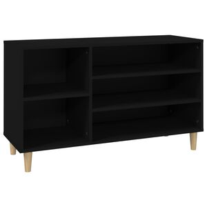 vidaXL fekete szerelt fa cipősszekr&eacute;ny 102x36x60 cm