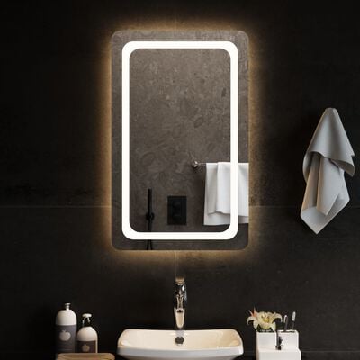 vidaXL LED-es fürdőszobatükör 50x80 cm