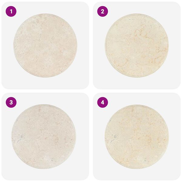 vidaXL kr&eacute;msz&iacute;nű m&aacute;rv&aacute;ny asztallap &Oslash;50 x 2,5 cm