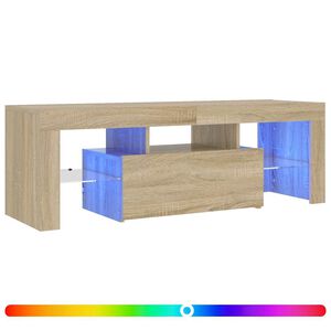 vidaXL sonoma t&ouml;lgy sz&iacute;nű TV-szekr&eacute;ny LED-l&aacute;mp&aacute;kkal 120 x 35 x 40 cm