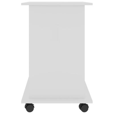 vidaXL magasfényű fehér forgácslap számítógépasztal 80 x 50 x 75 cm