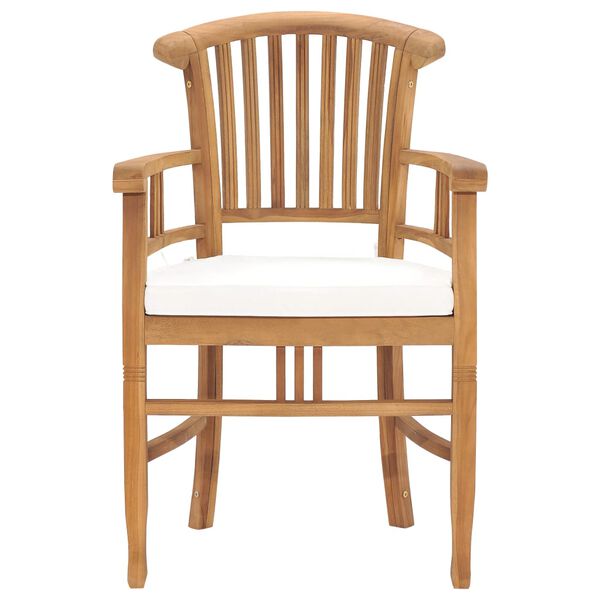 vidaXL 5 r&eacute;szes t&ouml;m&ouml;r t&iacute;kfa kerti &eacute;tkezőgarnit&uacute;ra p&aacute;rn&aacute;val