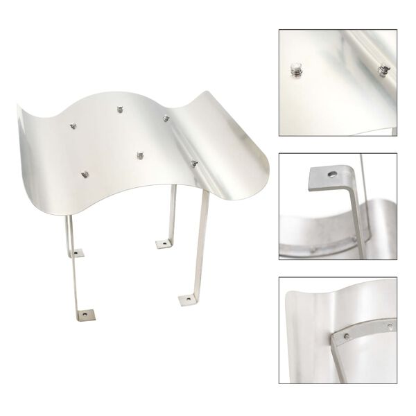 vidaXL rozsdamentes ac&eacute;l k&eacute;m&eacute;nysapka 60 x 60 x 38 cm