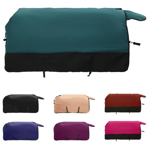 vidaXL L&oacute; Takar&oacute; S&ouml;t&eacute;t Z&ouml;ld &eacute;s Fekete 125 cm Poli&eacute;szter