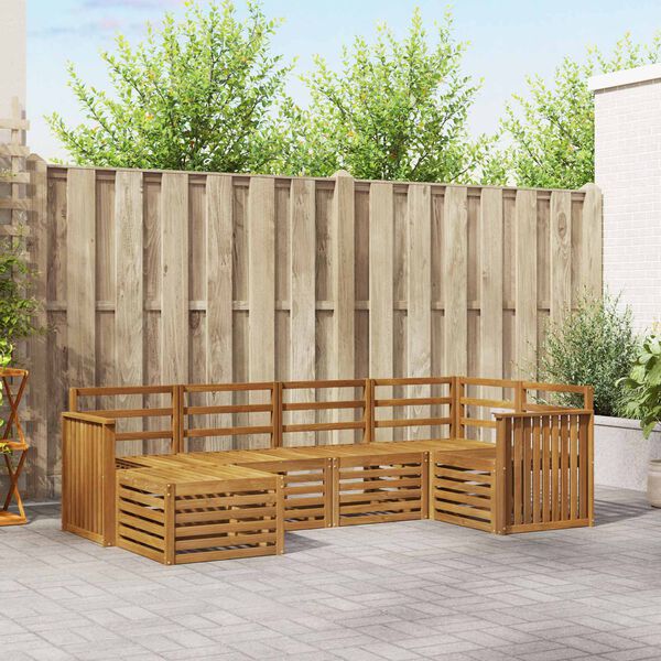 vidaXL &Uuml;lőgarnit&uacute;r&aacute;k 6 pcs Term&eacute;szetes T&ouml;m&ouml;r Ak&aacute;cfa