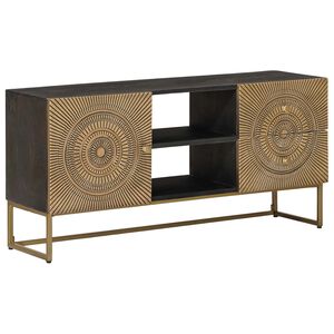 vidaXL TV szekr&eacute;ny Bronz 105 x 30 x 50 cm T&ouml;m&ouml;r Mang&oacute;fa &eacute;s Műszaki Fa