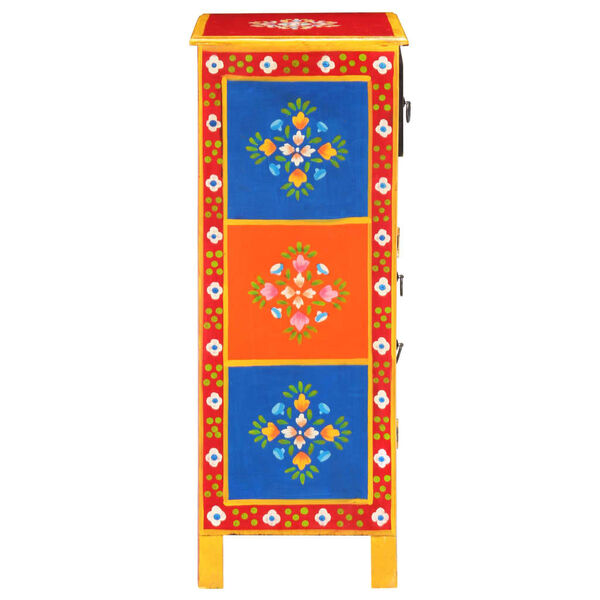 vidaXL k&eacute;zzel festett t&ouml;m&ouml;r mang&oacute;fa t&aacute;lal&oacute; 60 x 30 x 75 cm