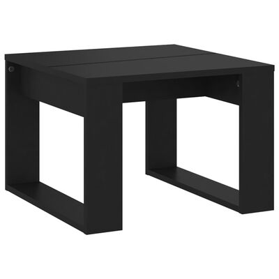 vidaXL fekete forgácslap kisasztal 50 x 50 x 35 cm