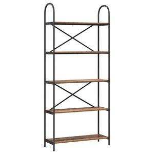 vidaXL K&ouml;nyvespolc 5 szintes 80 x 30 x 183 cm Szerelt fa &Ouml;reg fa