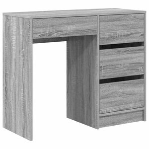 vidaXL Asztal Sz&uuml;rke Sonoma Szerelt Fa 90 x 37.5 x 75 cm