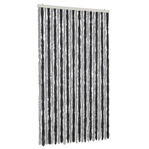vidaXL sz&uuml;rke &eacute;s fekete zsen&iacute;lia rovarf&uuml;gg&ouml;ny 100 x 200 cm