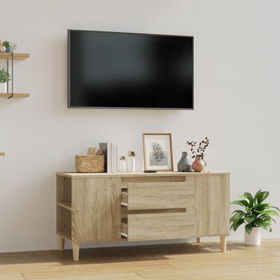vidaXL sonoma-tölgyszínű szerelt fa fali TV-szekrény 102x44,5x50 cm