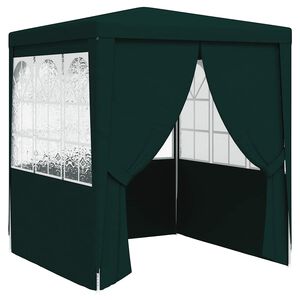 vidaXL z&ouml;ld rendezv&eacute;nys&aacute;tor oldalfalakkal 2 x 2 m 90 g/m&sup2;