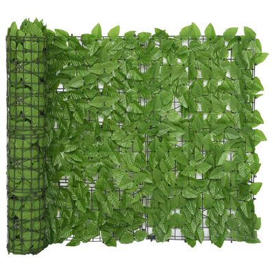 vidaXL zöld leveles erkélyparaván 400 x 100 cm