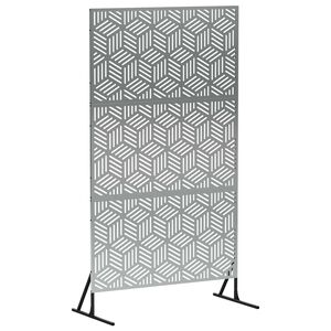 vidaXL Mag&aacute;nszf&eacute;ra K&eacute;pernyő 100 x 50 x 180 cm Horganyzott Ac&eacute;l Ez&uuml;st