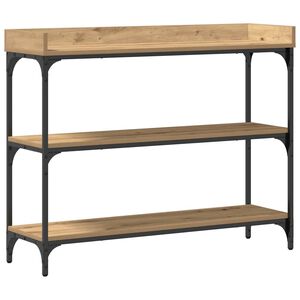 vidaXL Konzolasztal k&eacute;zműves t&ouml;lgy 100 x 30 x 80 cm