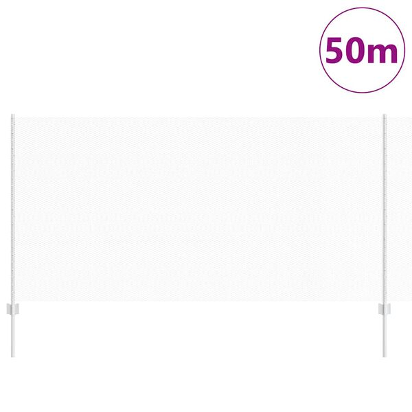 vidaXL Ker&iacute;t&eacute;s oszlopokkal Ez&uuml;st 1,2 x 50 m Ac&eacute;l