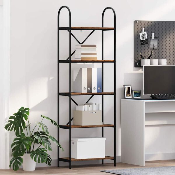 vidaXL K&ouml;nyvespolc &Ouml;reg fa 60 x 30 x 183 cm Faanyag