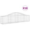 vidaXL 18 db &iacute;ves horganyzott vas gabion kos&aacute;r 200x30x40/60 cm