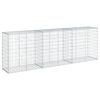 vidaXL horganyzott vas gabion kos&aacute;r fed&eacute;llel 300 x 50 x 100 cm