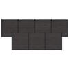vidaXL Ker&iacute;t&eacute;s K&eacute;szlet 7 db 1218 x 186 cm WPC &eacute;s Alum&iacute;nium Fekete