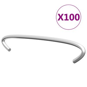 vidaXL 100 db horganyzott ac&eacute;l gabionhorog 10 cm