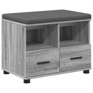 vidaXL Előt&eacute;r pad p&aacute;rn&aacute;val fi&oacute;kkal Sz&uuml;rke Sonoma 60 x 38 x 46 cm